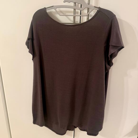 NWOT Market & Spruce Charcoal Short Sleeve Top - Picture 3 of 7